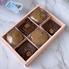 Box Hamper 6Brownie Slider Pink
